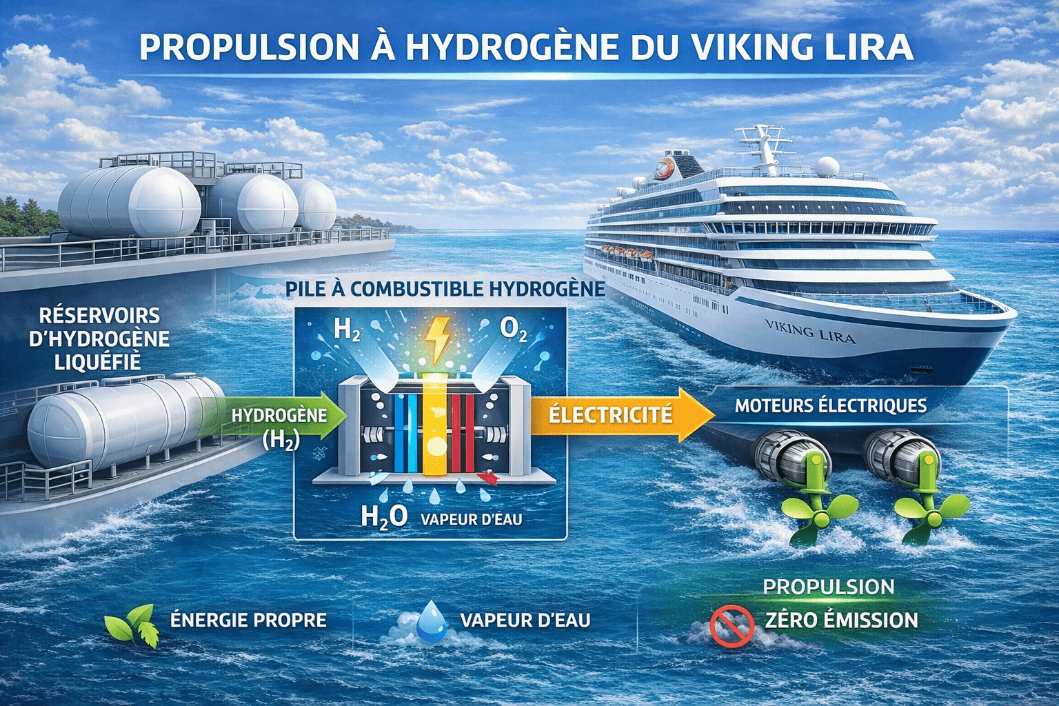 Viking Libra : le premier navire de croisière à hydrogène au monde