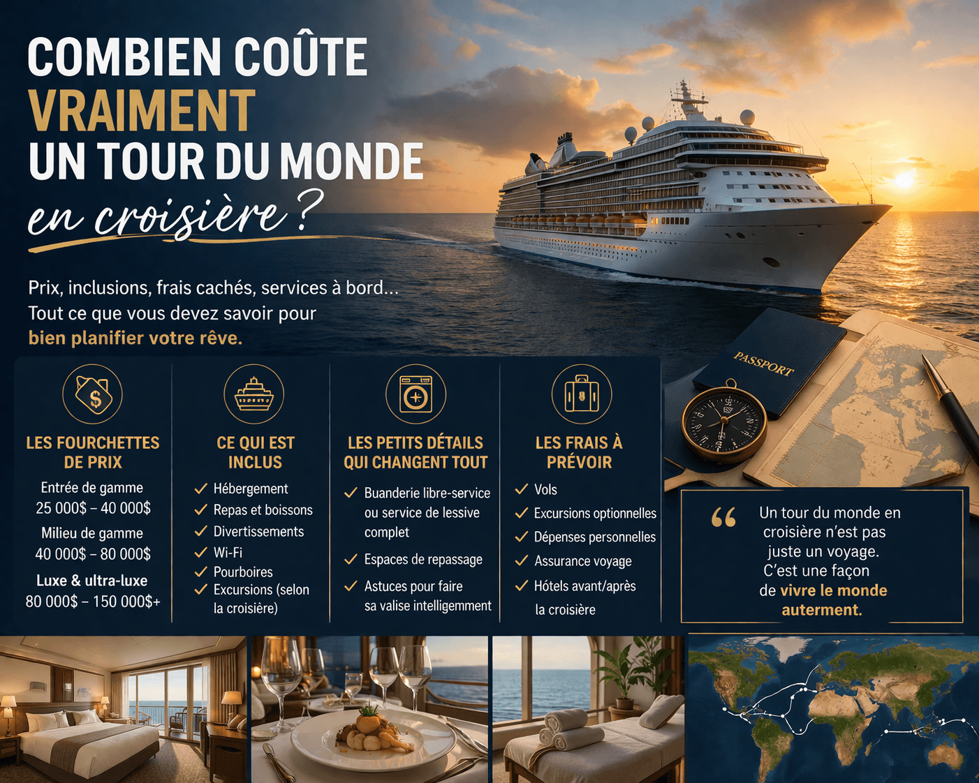 Combien coûte vraiment une croisière autour du monde ?